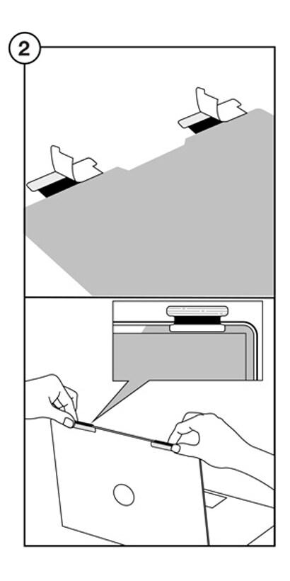 close-up of a black and white illustration